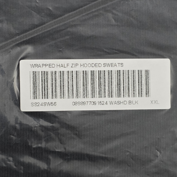 Supreme Wrapped Half Zip Hooded Black Sweater - Picture 8 of 10